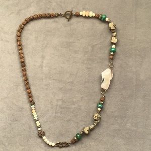 OOAK Statement Necklace. Semi-Precious stones, style of Designer Julie Bessette